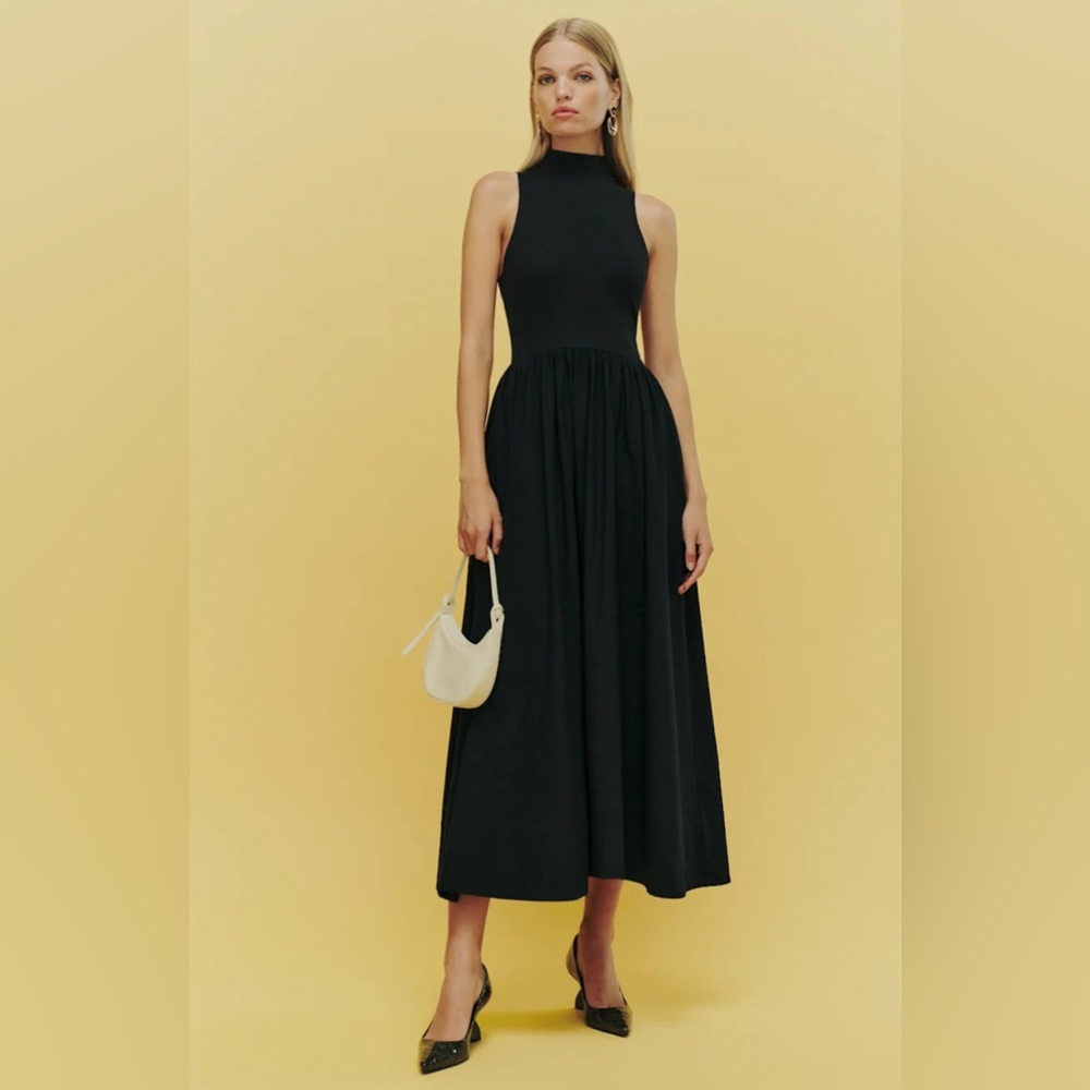 Reformation Black Sai Dress Size XS